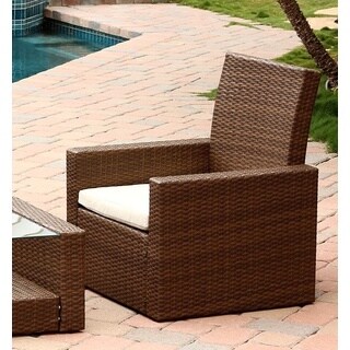 Abbyson Living Palermo Outdoor Brown Wicker Chair