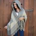 Saachi Women's Inca Hooded Poncho handmade in India