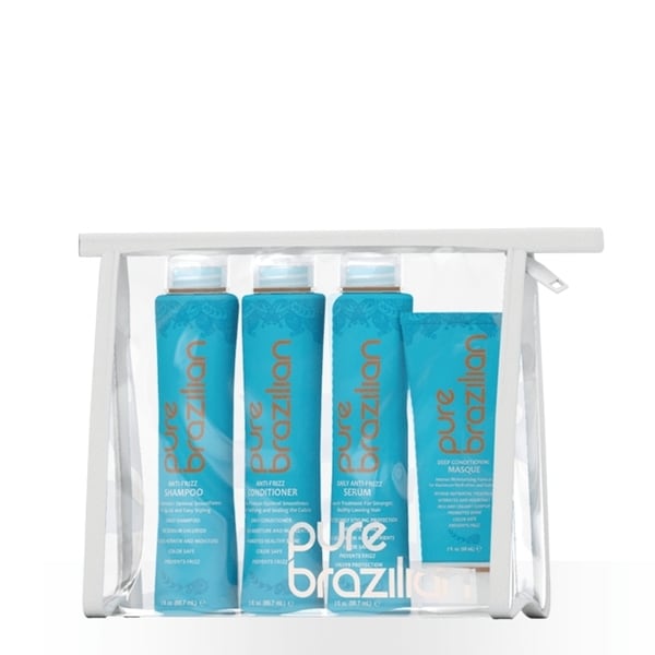 Pure Brazilian Anti-frizz Shampoo/ Conditioner/ Masque and Serum Travel Set
