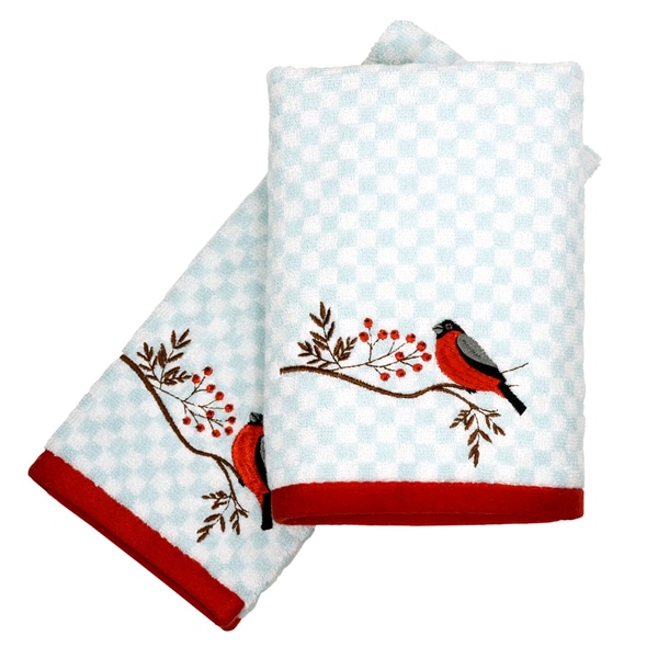 Peri Home Embroidered Cardinal 2piece Fingertip Towel Set 17734800