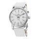 Eterna Men's 8310.41.17.1226 'Soleure' Silver Dial White Leather Strap Swiss Automatic Watch