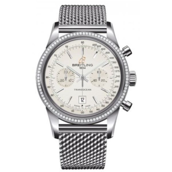 Breitling Men's A4131053-G757 'Transocean' Chronograph Automatic Stainless Steel Watch