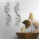 Adeco Set of 2 Metal Wall Sconces with Glass Candle Holder