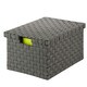 Large Woven File Box, salt&pepper