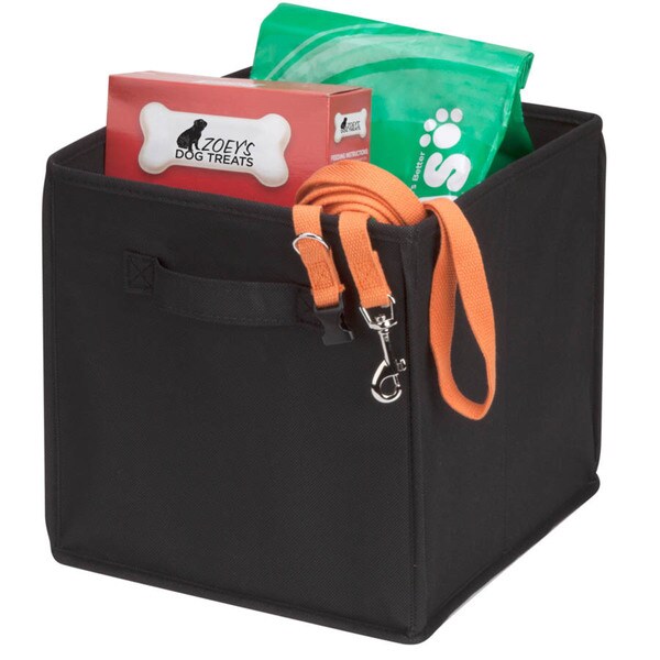 4-pack non-woven foldable cube- black