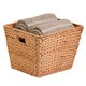 large tall square water hyacinth basket