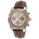 Breitling Men's CB014012-G713BS 'Chronomat 41' 18 Kt Rose Gold Chronograph Automatic Brown Leather Watch