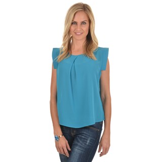 Journee Collection Women's Solid Short-sleeve Blouse