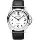 Panerai Men's PAM00561 'Luminor Base Acciaio' 8 Days Hand Wind Black Leather Watch