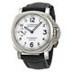 Panerai Men's PAM00563 'Luminor Marina Acciaio' 8 Days Hand Wind Black Leather Watch