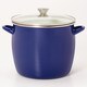 Sabatier 8QT Eos Stock Pot Blue With Glass Lid
