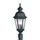 Traditional 3-light Distressed Black Outdoor Post Mount