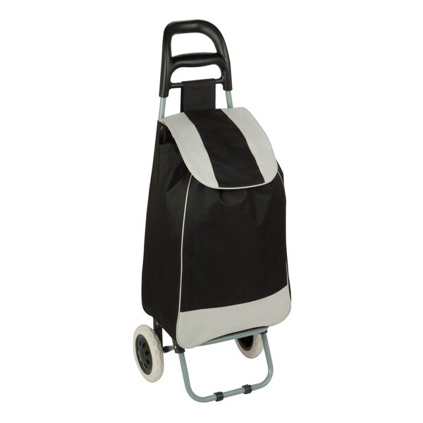 rolling fabric cart, black