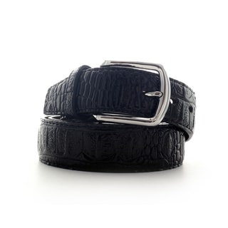 Faddism Croc Embossed Leather Belt