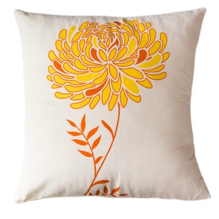 Solar Dahlia Large Pillow