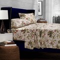 Maui Floral Printed Egyptian Cotton Percale Extra Deep Pocket Sheet Set
