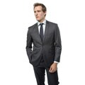 Verno Balbi Men's Grey Pinstripe Slim Fit Two-Piece Suit