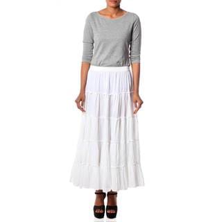 Cotton 'Frilly White' Skirt (India)