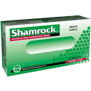 Shamrock Powder-free Clear Vinyl Exam Gloves (Case of 1000)