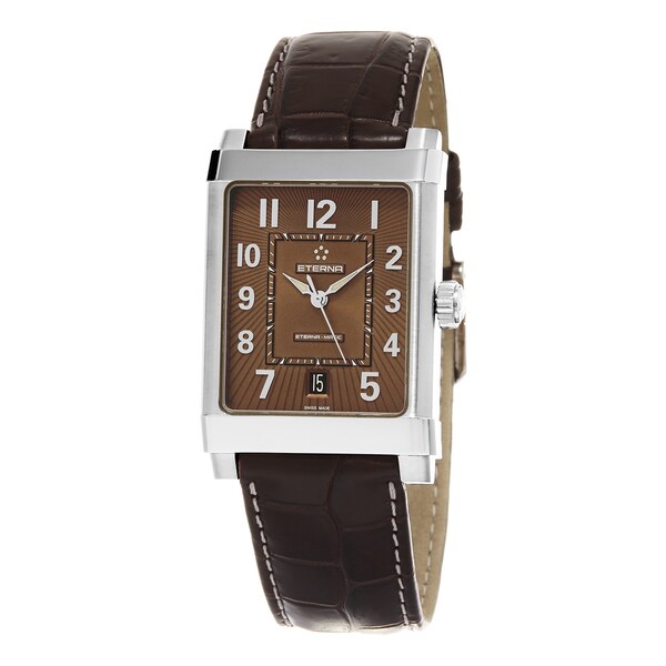 Eterna Men's 8492.41.24.1163D '1935' Brown Dial Brown Leather Strap Swiss Automatic Watch