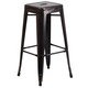 No Back Antique Metal Barstool