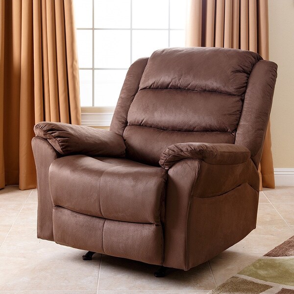 Abbyson Living Sydney Brown Rocker Recliner
