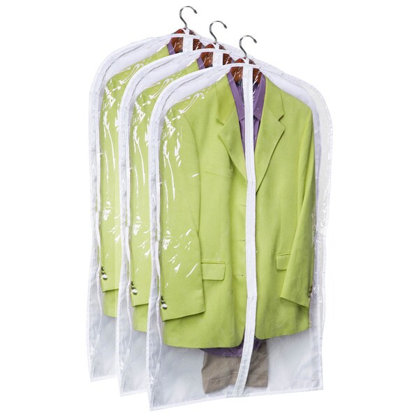 Honey Can Do Peva Suit Bag 3-pack