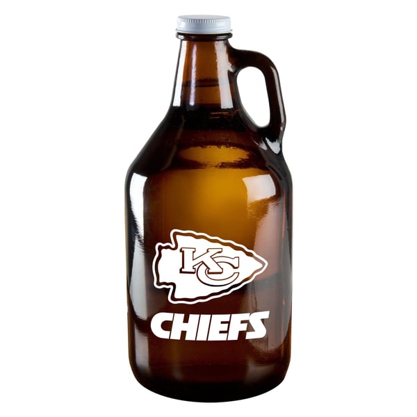 Kansas City Chiefs 64-Ounce Amber Glass Growler