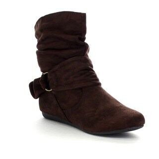 Beston GA43 Women's Fashion Flat Slouch Ankle Boots