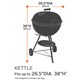 Classic Accessories Heavy Duty Hickory Kettle Grill Cover