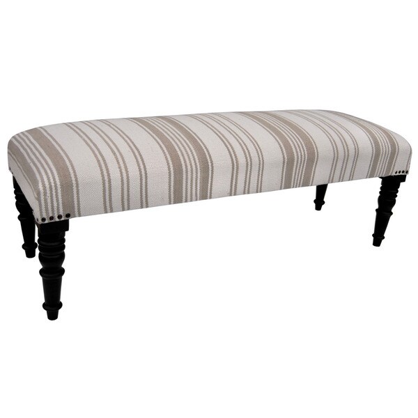 Herat Oriental Indo Handmade Cotton-upholstered Wooden Bench