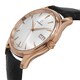 Eterna Men's 7630.69.10.1186 'Vaughan' Silver Dial Black Leather Strap Rose Gold Big Date Swiss Automatic Watch