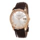 Eterna Men's 7630.69.10.1185 'Vaughan' Silver Dial Brown Leather Strap Rose Gold Big Date Swiss Automatic Watch