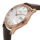 Eterna Men's 7630.69.10.1185 'Vaughan' Silver Dial Brown Leather Strap Rose Gold Big Date Swiss Automatic Watch