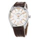 Eterna Men's 1220.41.67.1183 'KonTiki' Silver Dial Brown Leather Strap Date Swiss Automatic Watch