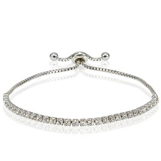 Icz Stonez Cubic Zirconia Adjustable Pull-String Bracelet