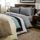 Verona Embroidered Braid Solid 3-piece Duvet Cover Set (As Is Item)