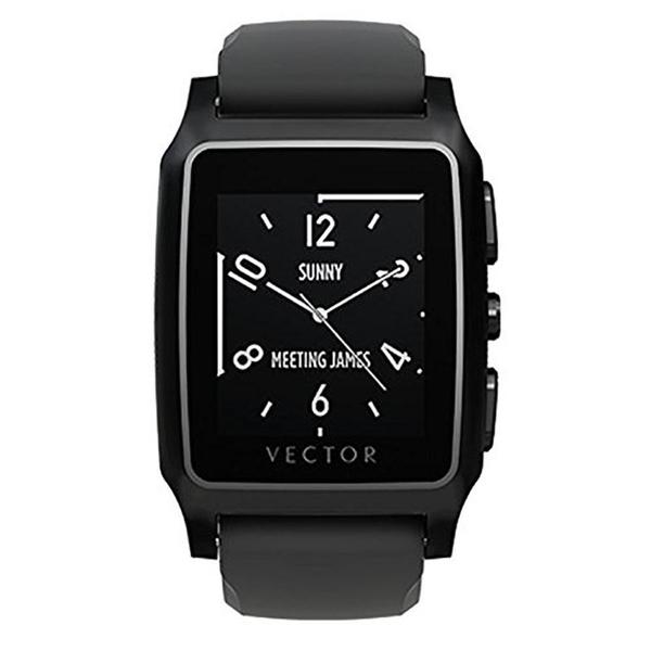 Vector Meridian Flat Smart Watch - Black/Black Silicone