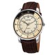 August Steiner Men's Swiss Quartz Multifunctional Alloy Bracelet & Leather Strap Watch Set