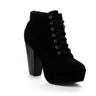 Beston Ga14 Women's Stylish Chunky Heel Ankle Booties