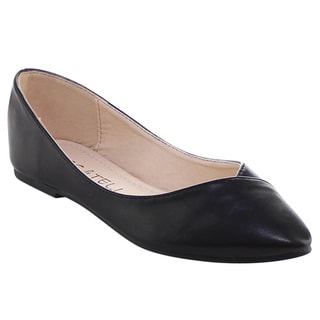Beston Bb19 Women's Closed Pointed Toe Slip On Ballet Flats