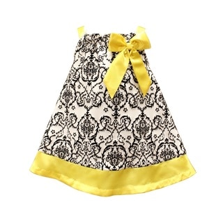 Mia Juliana Pasley Flocked Knit Dress With Shantung Band And Bow