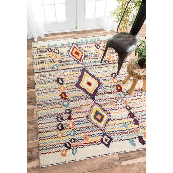 nuLOOM Moroccan Striped Diamonds Multi Rug (5'3 x 7'7) 17854711