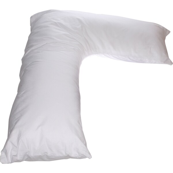 L Shaped Long Body Pregnancy Pillow with Neck Support for Side Sleeping
