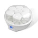 NutriChef PKYM26 White Digital Electronic Yogurt Maker with 7 Glass Jars