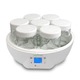 NutriChef PKYM26 White Digital Electronic Yogurt Maker with 7 Glass Jars