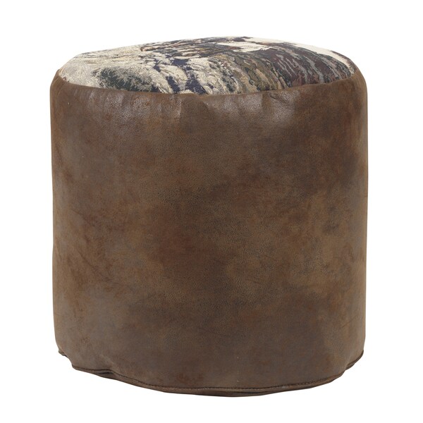 Cowboy Tapestry Pouf Ottoman