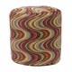 Frequency Tomato Tapestry Pouf Ottoman