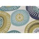 Grey Pinwheel Tapestry Pouf Ottoman