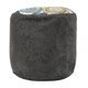 Grey Pinwheel Tapestry Pouf Ottoman